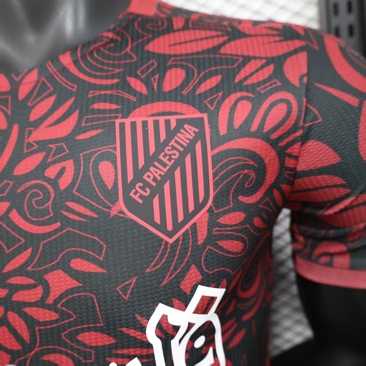 FC Palestina Red/Black Soccer Jersey 25-26 Version