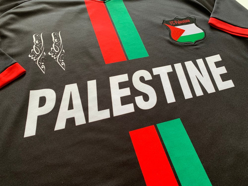 Classic Palestine Black Centre Striped (Red/Green) Soccer Jersey