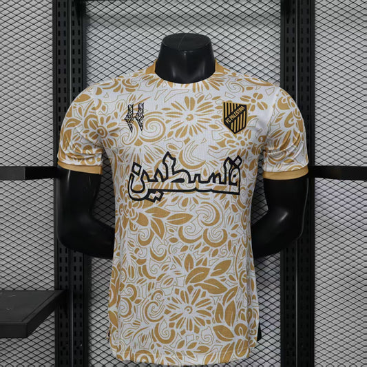 FC Palestina Gold/White Soccer Jersey 25-26 Version