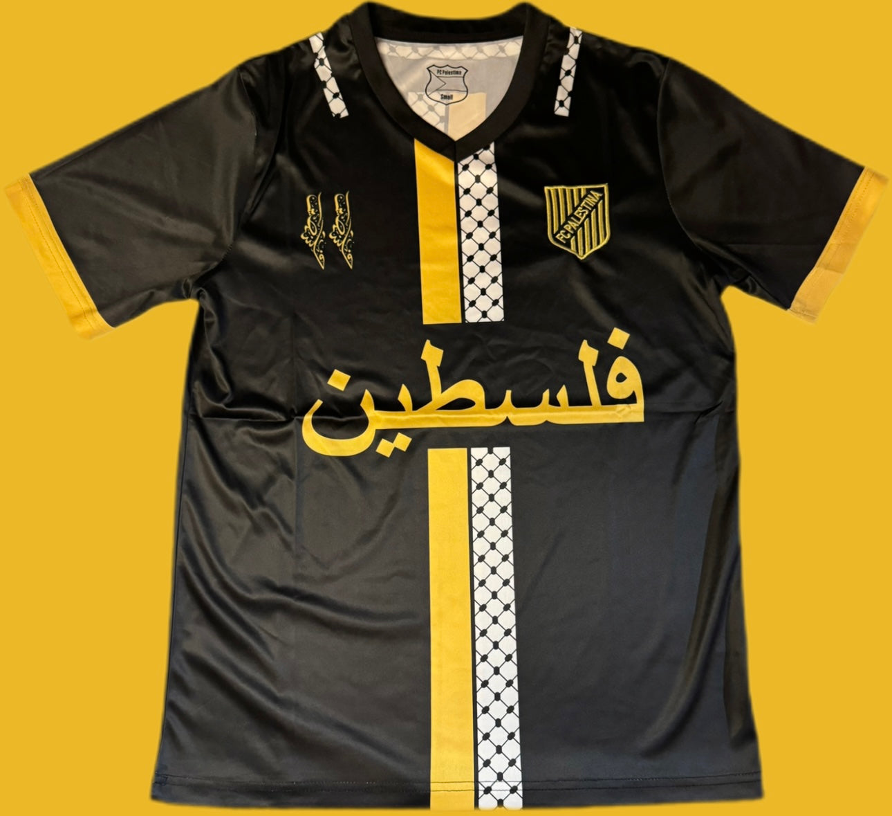 FC Palestina Black/Gold Soccer Jersey